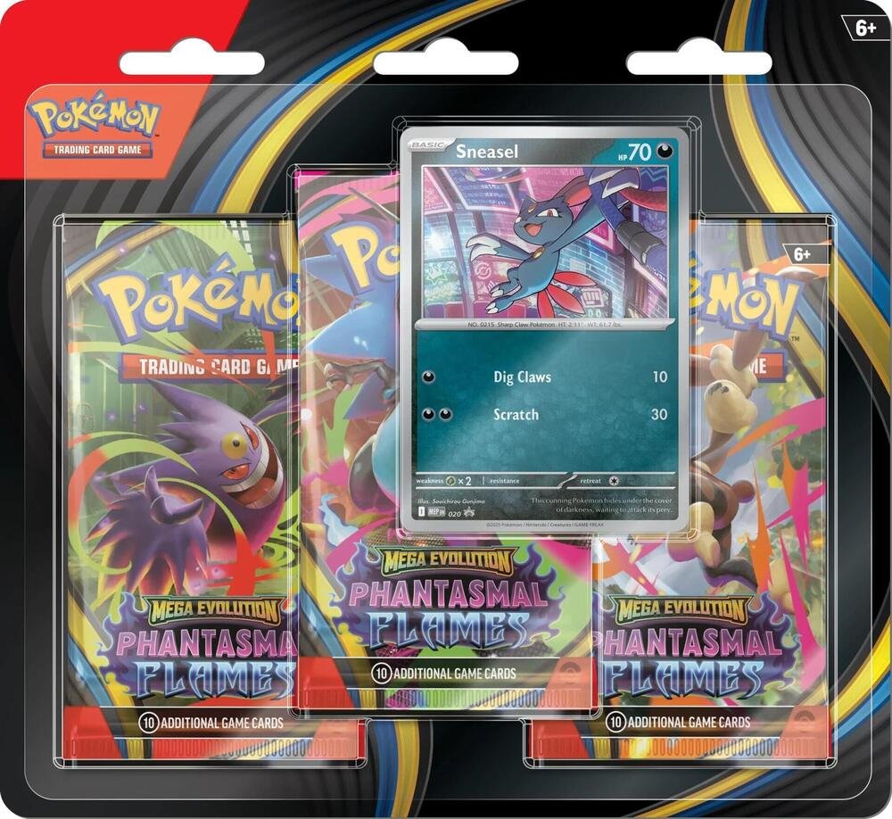 Mega Evolution: Phantasmal Flames 3 Pack Blister (Random Variant)